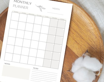 Minimalist Weekly Planner Printable | A4 + US Letter | Monday & Sunday ...