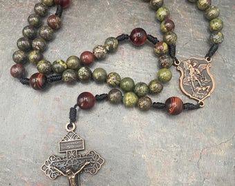 Saint Michael the Archangel Defender Rosary | Masculine Rosary | Catholic Gift | Father's Day