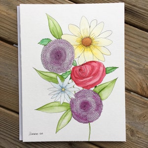 Bouquet floreale - Dipinto ad acquerello originale