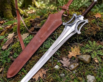 He-Man Power-zwaardreplica: handgemaakte stalen fantasie-displayhouder