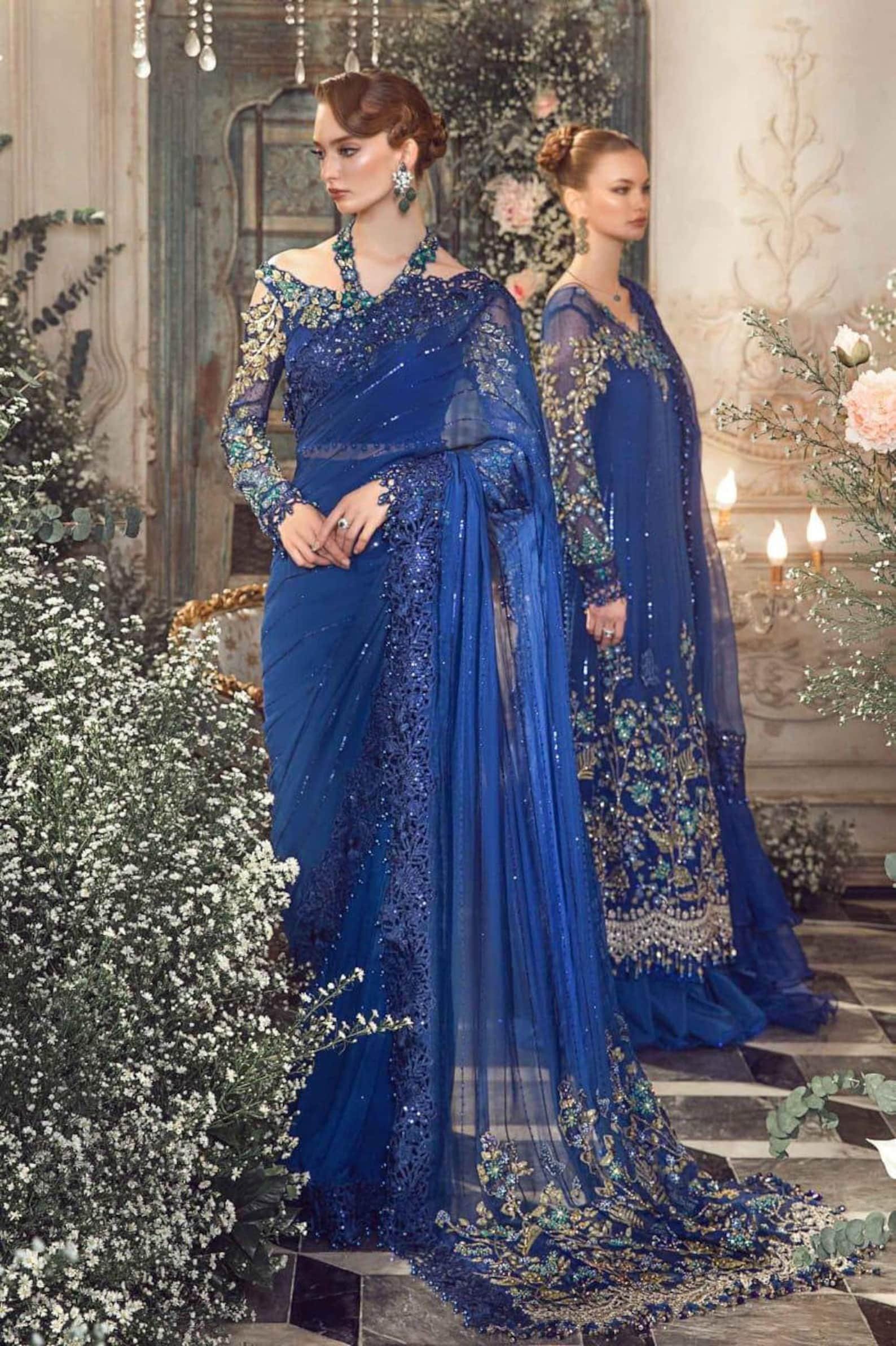 sachin and babi light blue dress Shop Maria B Replicas Collection Online main image 0