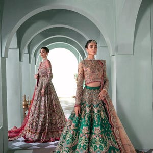 mint green nikkah dress Beautiful Sabira wearing @saharmodesty on her engagement! In Afghan  culture, brides wear emerald green dresses for their nikkah, inspired by a  Quran verse that states men and women of paradise will be