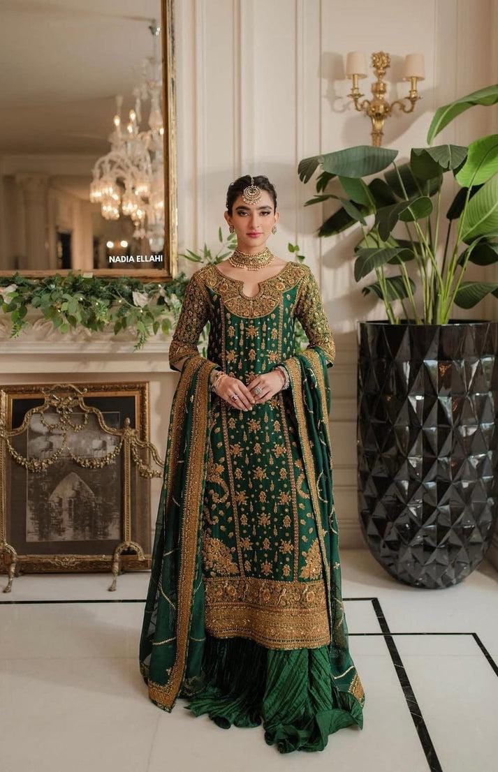dark green mehndi dress Emerald Green Henna Night Dress 40