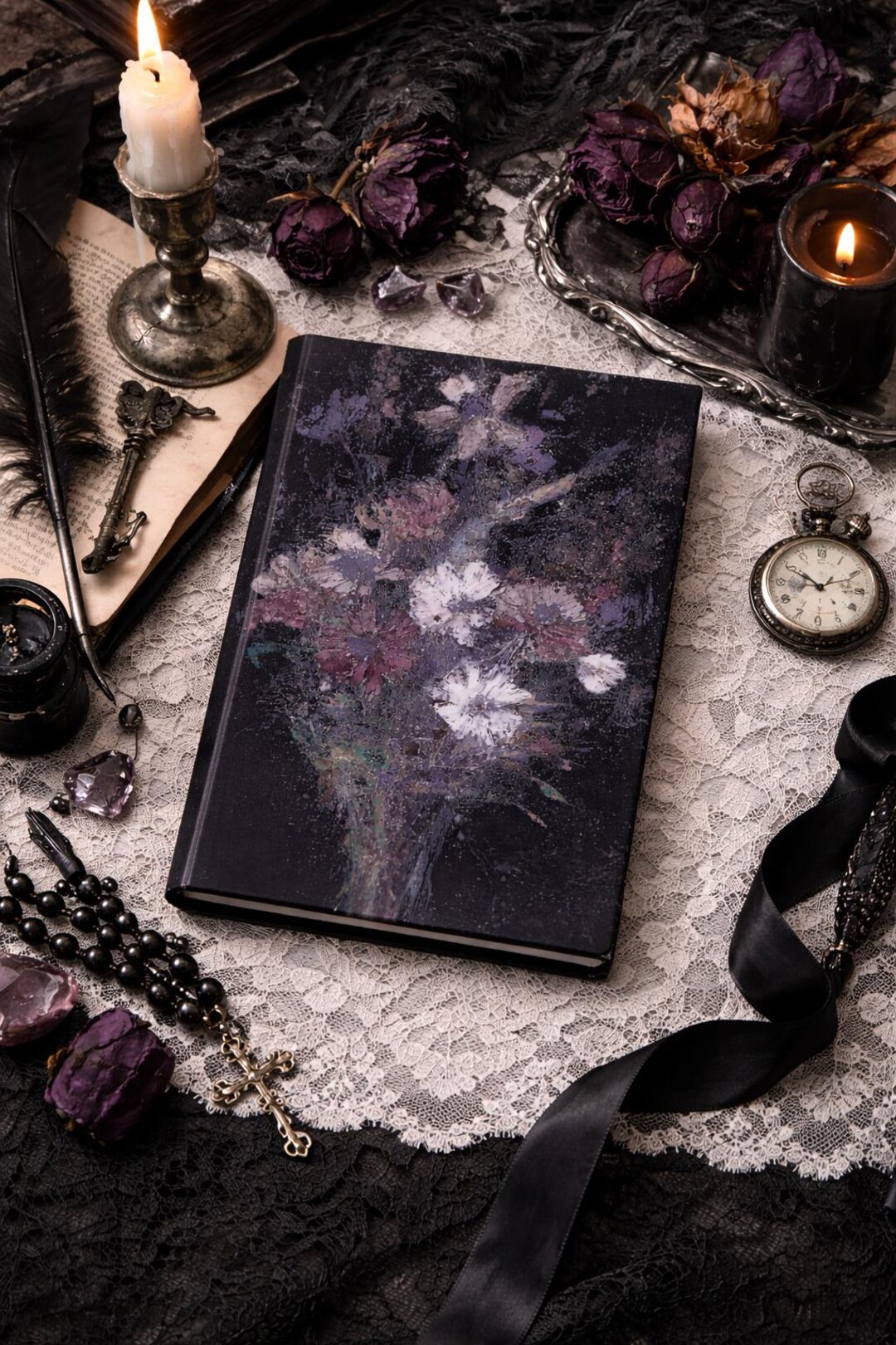 Edgar Allan Poe Quote Floral Bouquet Hardcover Journal | Matte - Etsy