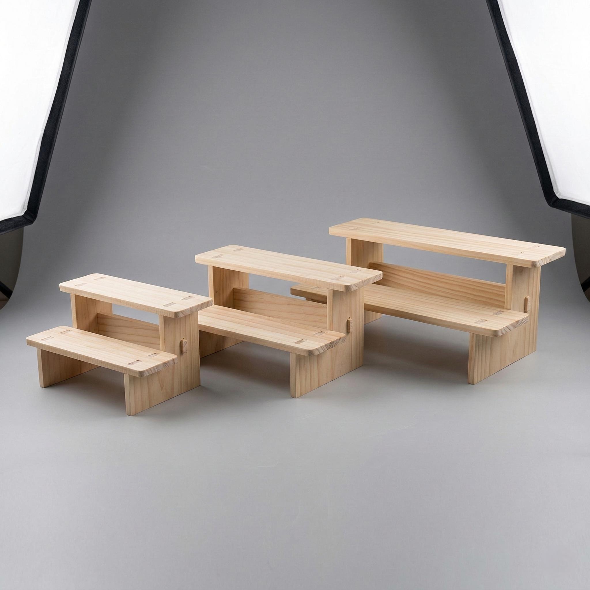 Wooden Display Riser Stand | Tiered Wood Display Shelf | Kitchen ...