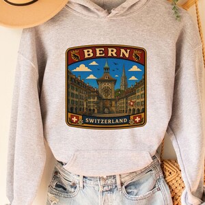 Bern Schweiz Hoodie, Bern Schweiz T-shirt, Bern Semester T-shirt, Bern Familjeresa, Schweiz Resetröja, Bern