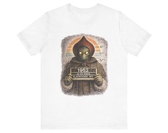 Camiseta con foto policial del monstruo de Flatwoods