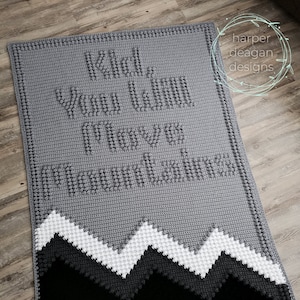Crochet Pattern You Will Move Mountains Popcorn Stitch Blanket, Bobble Stitch Blanket, Crochet Baby Blanket