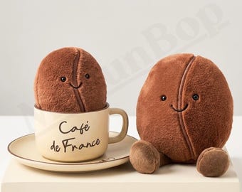 Peluche de granos de café, juguetes de peluche - Regalo para ella