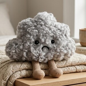 Sad Cloud Plush Toy, Cute Sad Cloud Stuffed Toy - Kids Gift