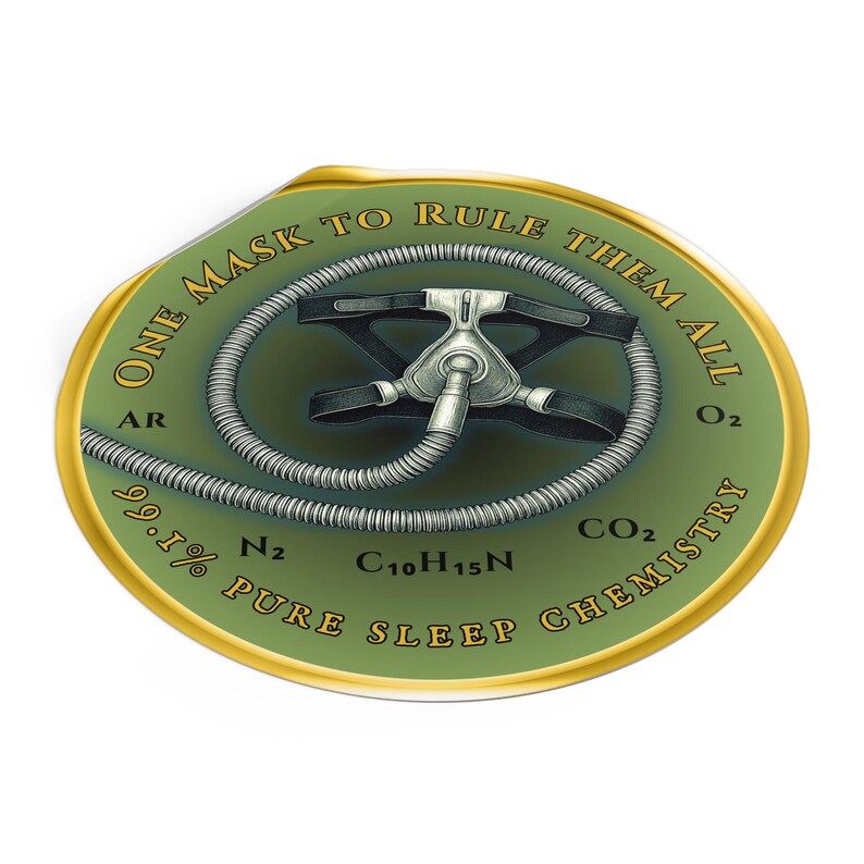 CPAP Mask Sticker – One Mask to Rule Them All, Waterproof Vinyl Decal ...