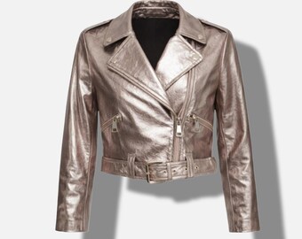 ヴィンテージ レア 90 年代 Cuir Classique IOU シルバー メタリック