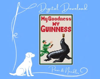 Guinness Seal Needlepoint Chart - Digital Download