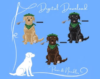 Golf Lab Needlepoint  Chart - Digital Download