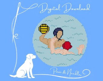 Waterpolo Ornament Digital Stitch Chart - Digital Download