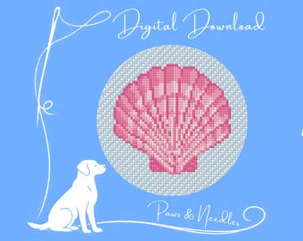 Seashell Ornament Digital Stitch Chart - Digital Download