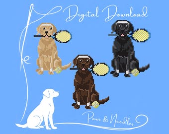 Tennis Lab Needlepoint  Chart - Digital Download