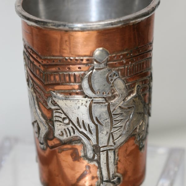 Vintage Copper and Silver Small Cup - Ana Nunez Brilanti - Taxco
