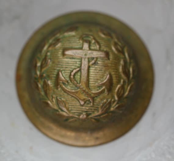 Vintage Brass Naval Buttons 6pc Etsy