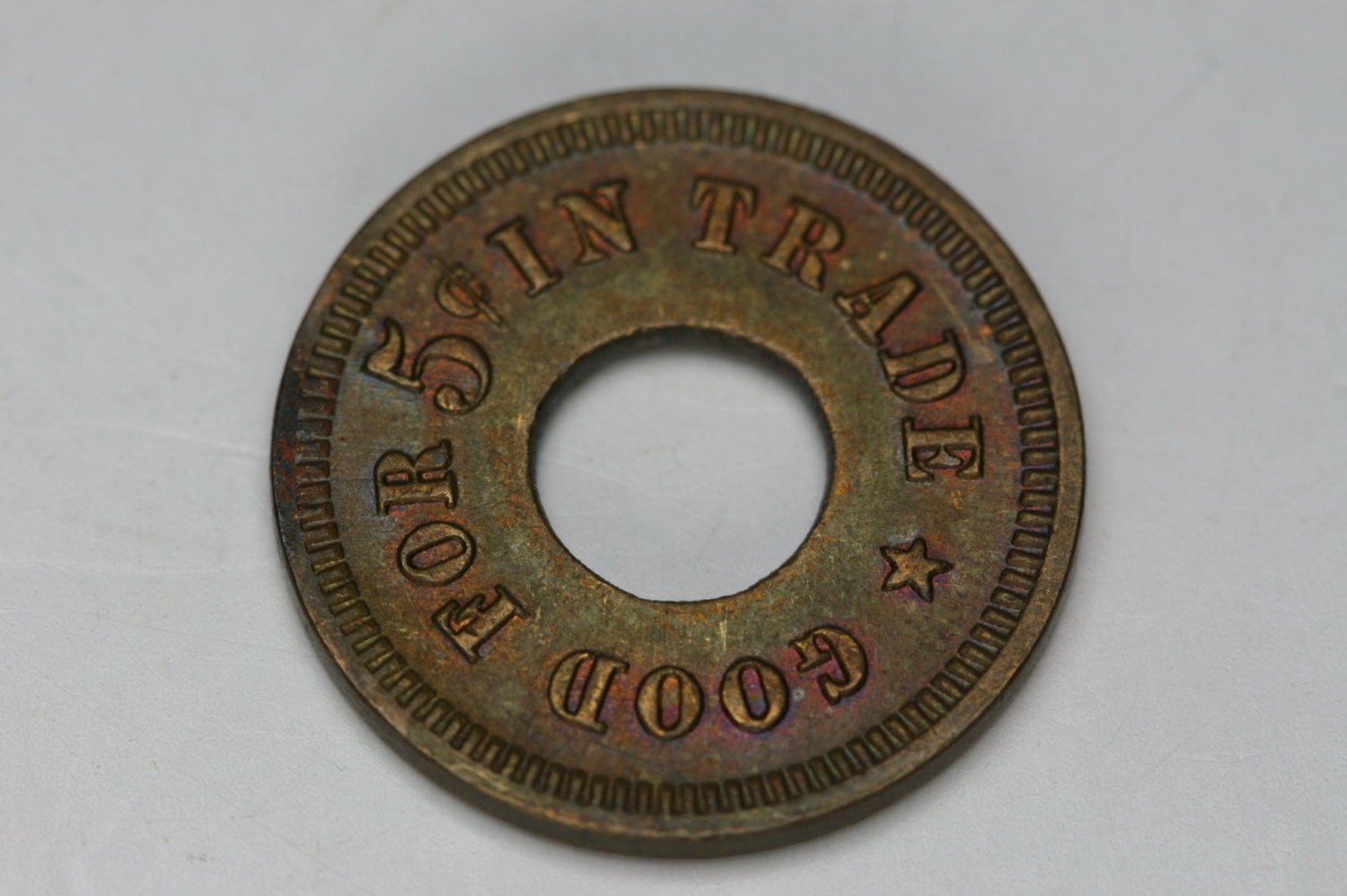Brass Trade Token Good for 5 Cent in Trade, 31548 Etsy