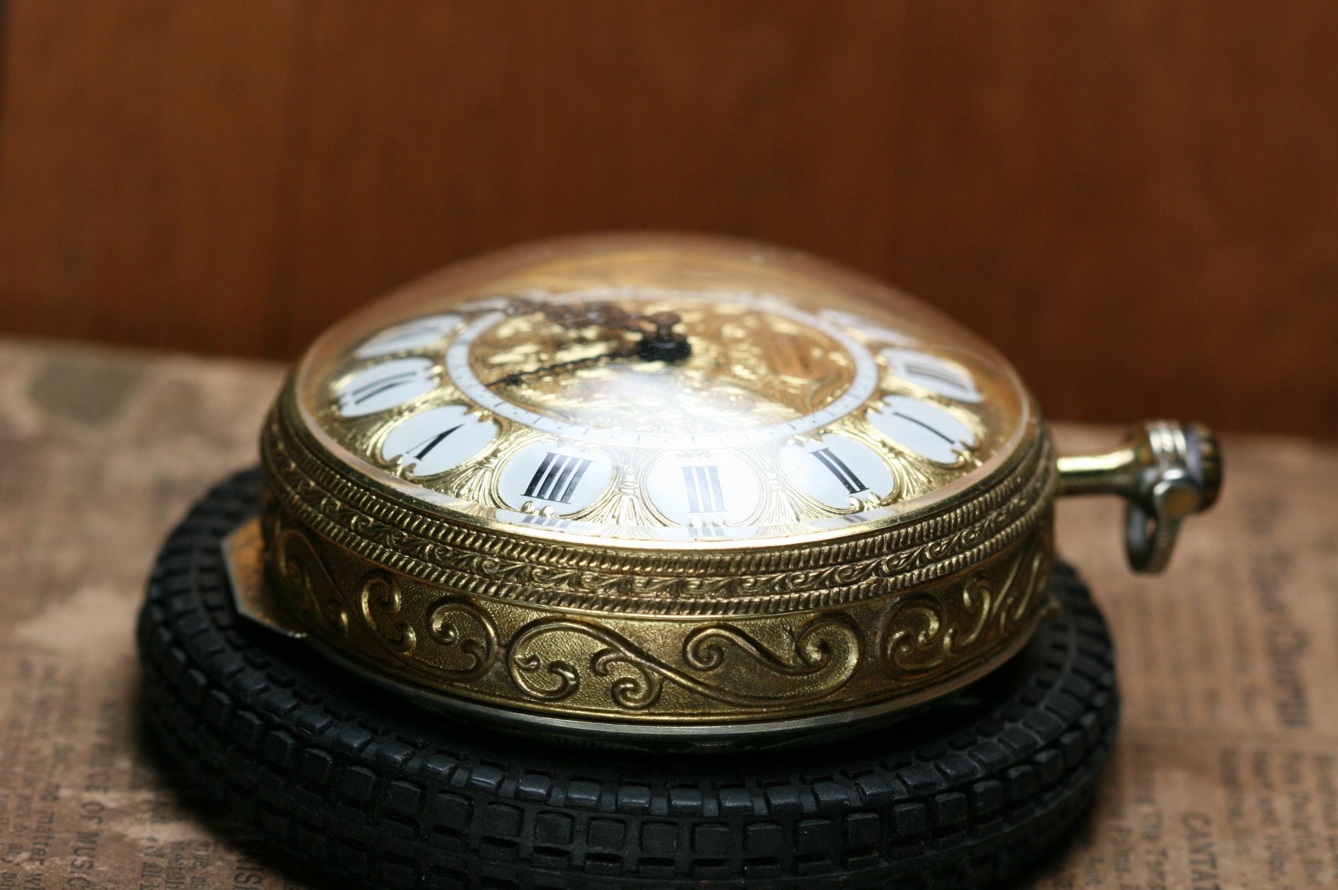 Vintage Ernest Borel Versailles - 8 Day Alarm Clock - 15j - Rococo  