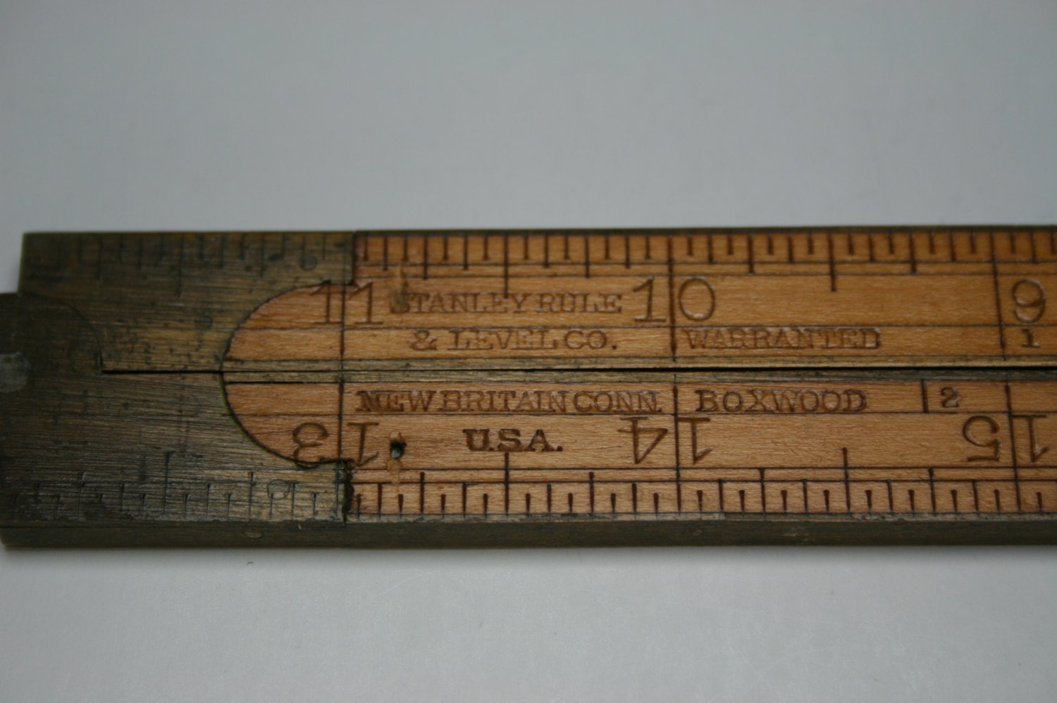 Vintage Stanley No.54 Folding Rule Brass Bound Boxwood Etsy