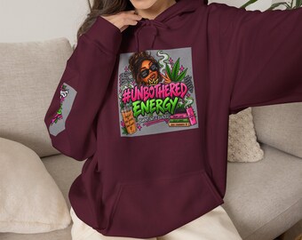Unbothered Energy Mom Life Hoodie | Self Care Streetwear Sweatshirt