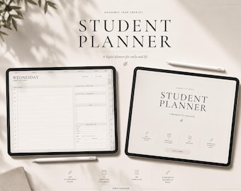 Digital Student Planner 2026 2027 | 845 Dated Pages | GoodNotes Notability iPad