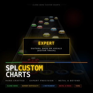 Custom Clone Hero / YARG Chart - Any Song | Expert Difficulty | 5-Fret Guitar | Lyrics | Hand-Charted
