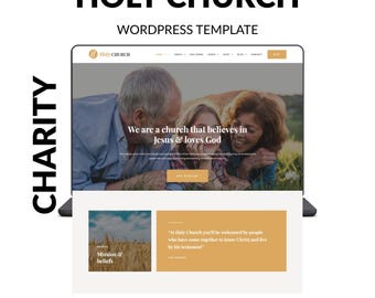 Church Website Template | Christian WordPress Theme & Elementor Template for Nonprofit Religion Church with Donation Landing Page