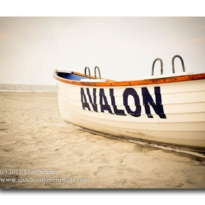 Avalon NJ Art Print  Photograph - Photo - "Avalon Lifeboat" - Sunrise Beach Vintage - Beach House - 0668