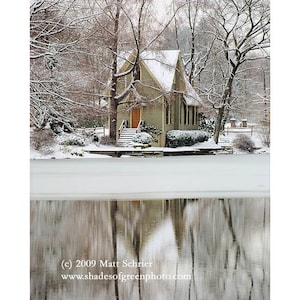 Yardley Art Print - &quot;Lake Afton in Winter&quot; - Bucks County, Fine Art Photograph Photo, Foliage - 0488