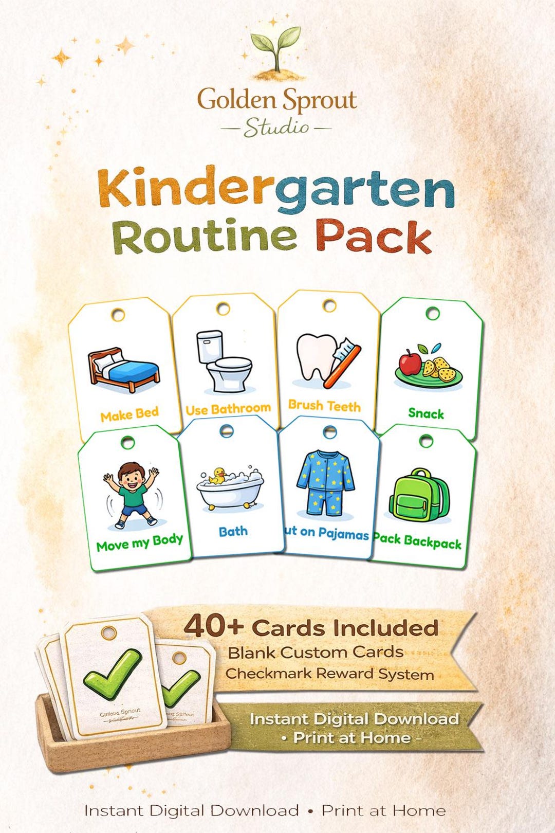 Printable Routine Cards for Kids – Visual Schedule for Toddlers and ...