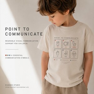 Non Verbal Visual Support T-Shirt | AAC Inspired Autism Tee | Sensory Friendly Communication Aid| Sensory Friendly Communication Design