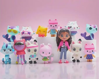 Gabby's Dollhouse Figure & Set – 13-Piece Collectible Cartoon Toys