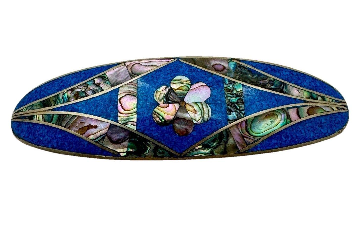 Vintage Mexico Heavy Sterling 925 Aztec Mayan Stamped Large Barrette:  35.8g Any insights into translating pre-Colombian Central American  main image 3