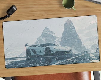 Tappetino da scrivania Jesko Mountain Pass / Tappetino per mouse Koenigsegg Hypercar