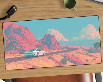 Tappetino da scrivania Porsche 959 Desert Cruise / Tappetino per mouse con supercar vintage