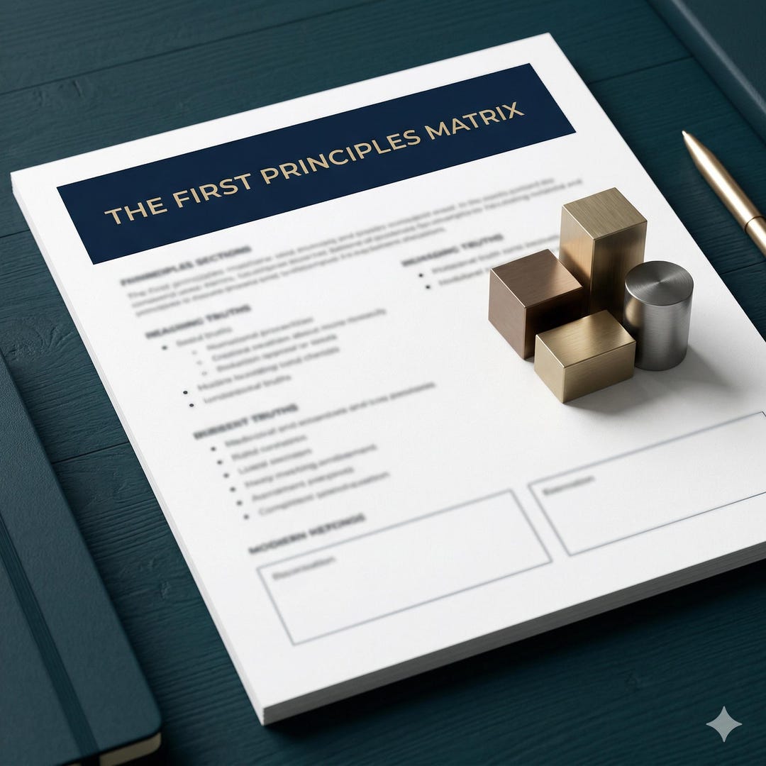 Mental Methods Matrix First Principles Matrix, Executive Innovation Tool, ADHD Problem ...
