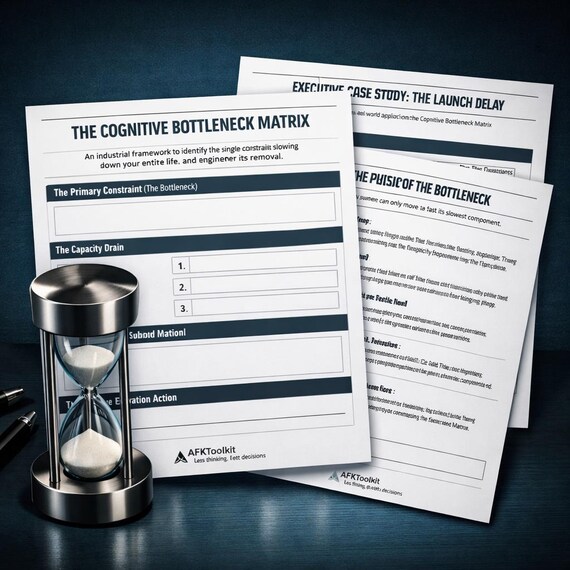 Bottleneck Analysis Matrix | 3-Page Productivity Framework, ADHD Executive Planner & Theory of Constraints Tool