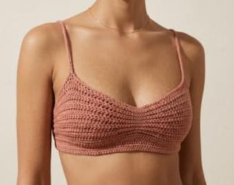 Linea Bralette Häkelanleitung | Anfänger freundliches geripptes Top Tutorial (Digitaler Download)