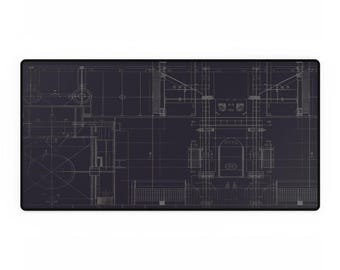 Tappetino da scrivania con planimetria architettonica / Tappetino per mouse da gioco con planimetria