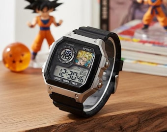 Goku Super Saiyan Watch | Digital Display Sports Wristwatch | Anime Fan Collectible