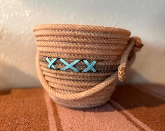 Lariat Bowl with leather x