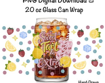 Pink Limonade Glasdose PNG | Erdbeer-Zitrone Becher Design (Digitaler Download)