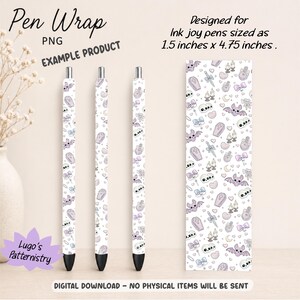 Kawaii Gothic Stifthülle (PNG) | Pastellfarbene Totenköpfe, Fledermäuse, Särge (Digitaler Download)