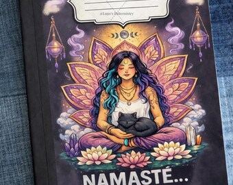 Spirituelle sarkastische Komposition Notizbuch Cover - Meditation Lotus Journal PNG (digitaler Download)