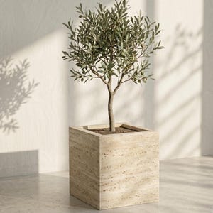 Travetine Cube Side Table , Luxury Plinth Decor , Marble Side Table , Living Room Gift , Living Room Table , Marble Decor