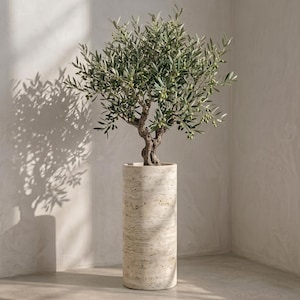 Travetine Cube Side Table , Luxury Plinth Decor , Marble Side Table , Living Room Gift , Living Room Table , Marble Decor