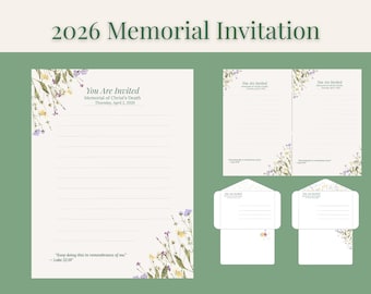 JW Memorial Wildflower Stationery | Printable Letter Writing Paper (PDF)